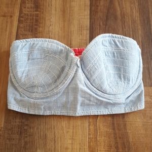 Abercrombie Denim Bustier Bandeau